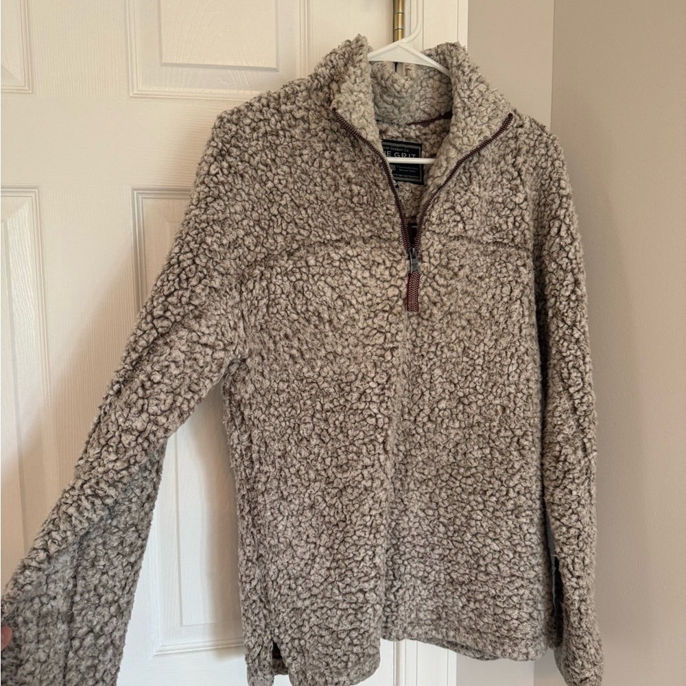 True Grit Textured Gray Cowl Sweater